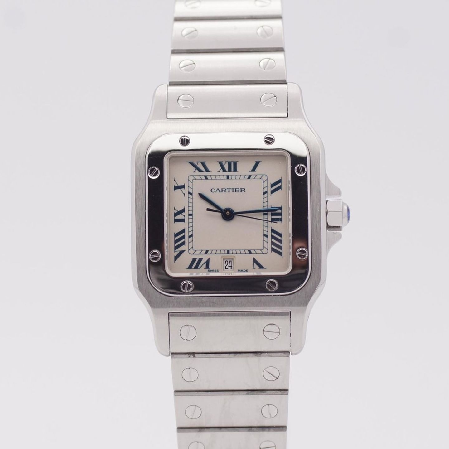 Cartier Santos Galbée 1564 (2010) - White dial 29 mm Steel case (2/8)