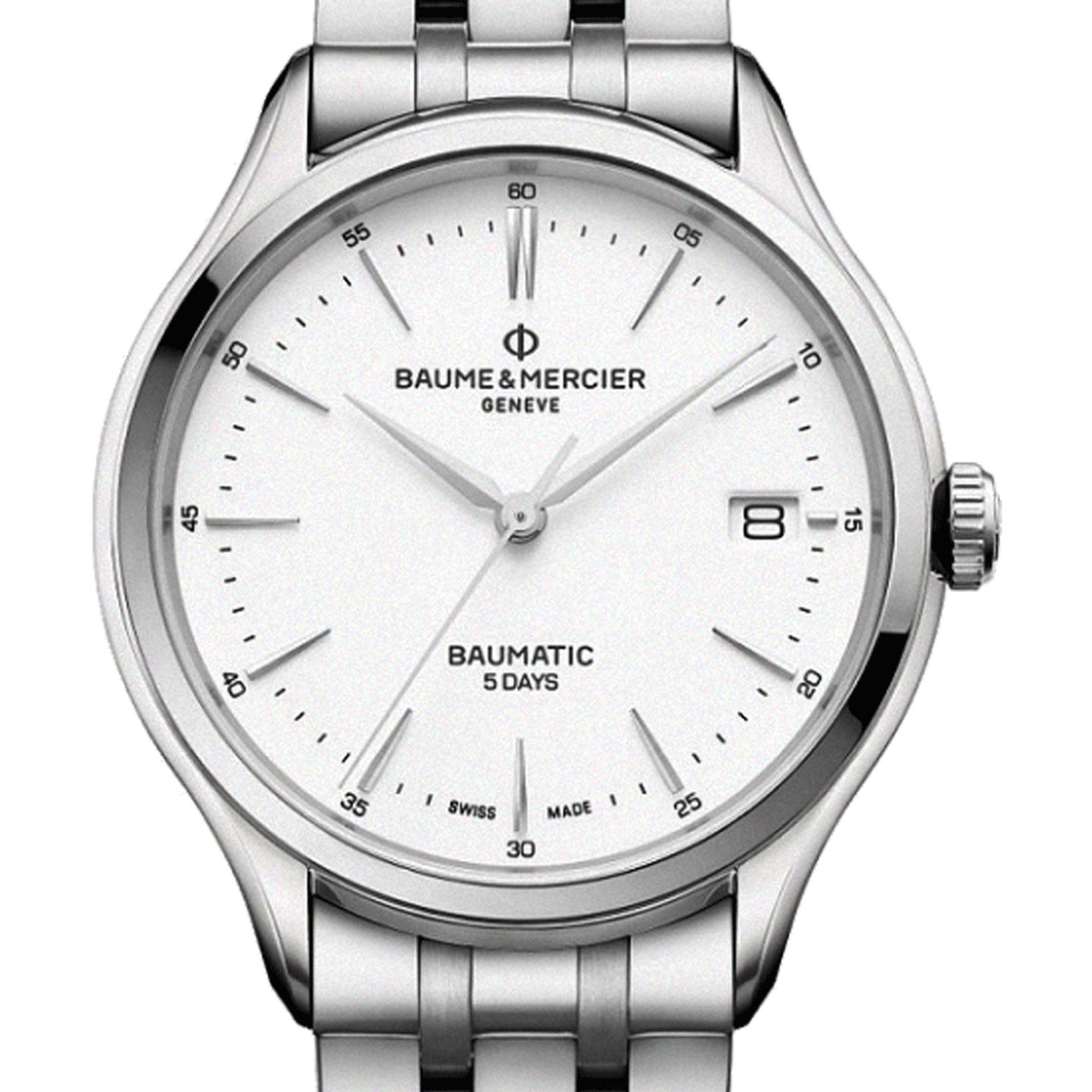 Baume & Mercier Clifton M0A10400 (2023) - White dial 40 mm Steel case (2/3)