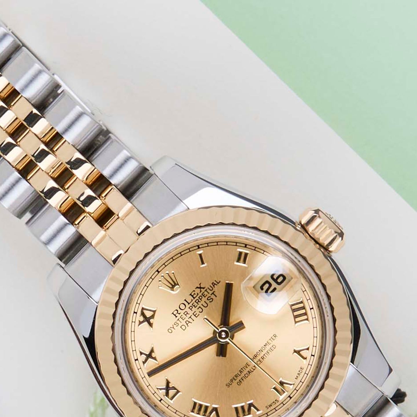 Rolex Lady-Datejust 179173 (2010) - 26mm Goud/Staal (3/8)