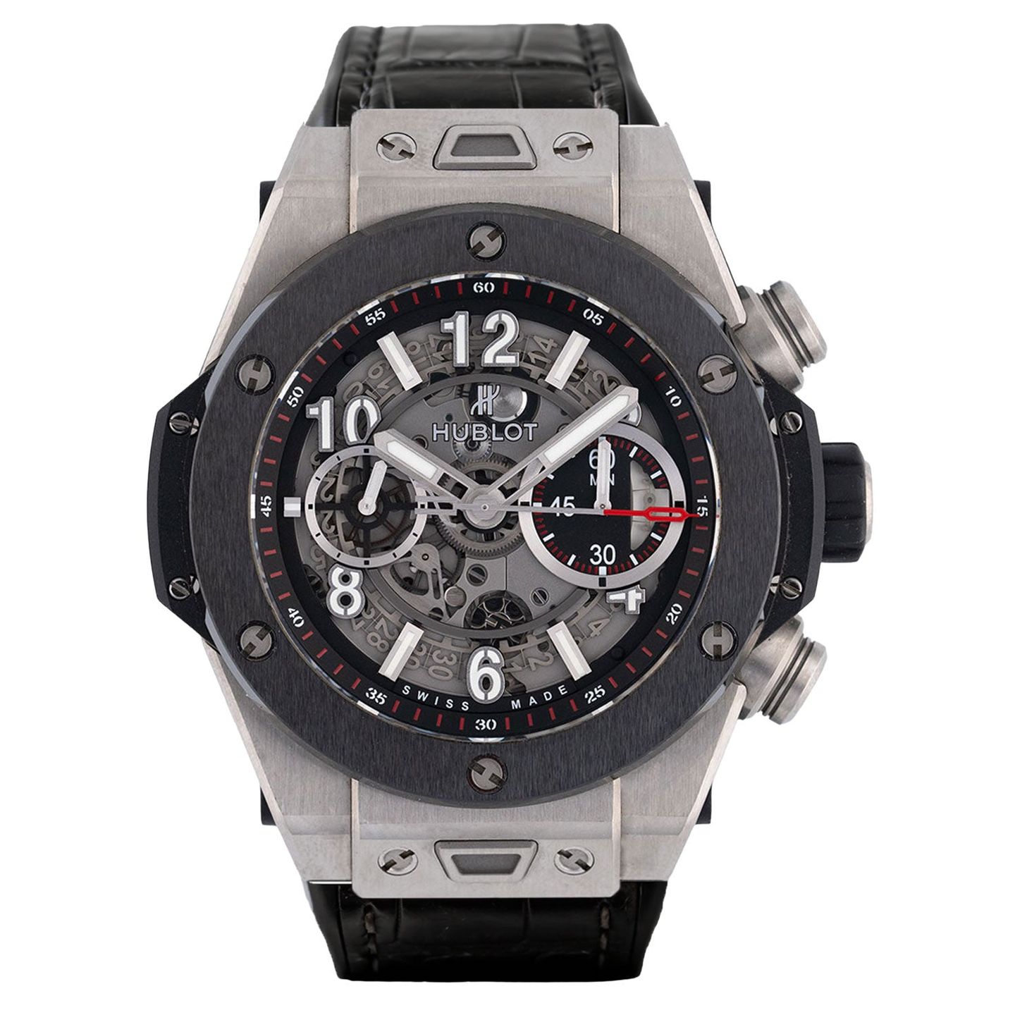Hublot Big Bang Unico 411.NM.1170.RX (Unknown (random serial)) - Transparent dial 46 mm Titanium case (1/3)