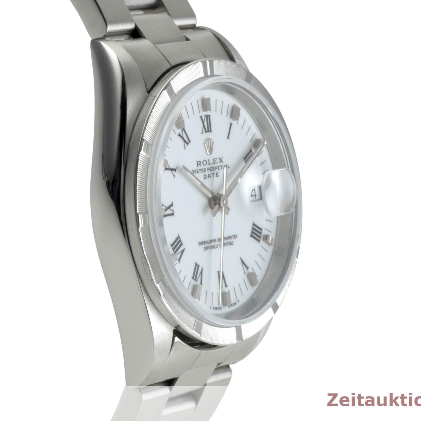 Rolex Oyster Perpetual Date 115210 (1998) - Wit wijzerplaat 34mm Staal (7/8)
