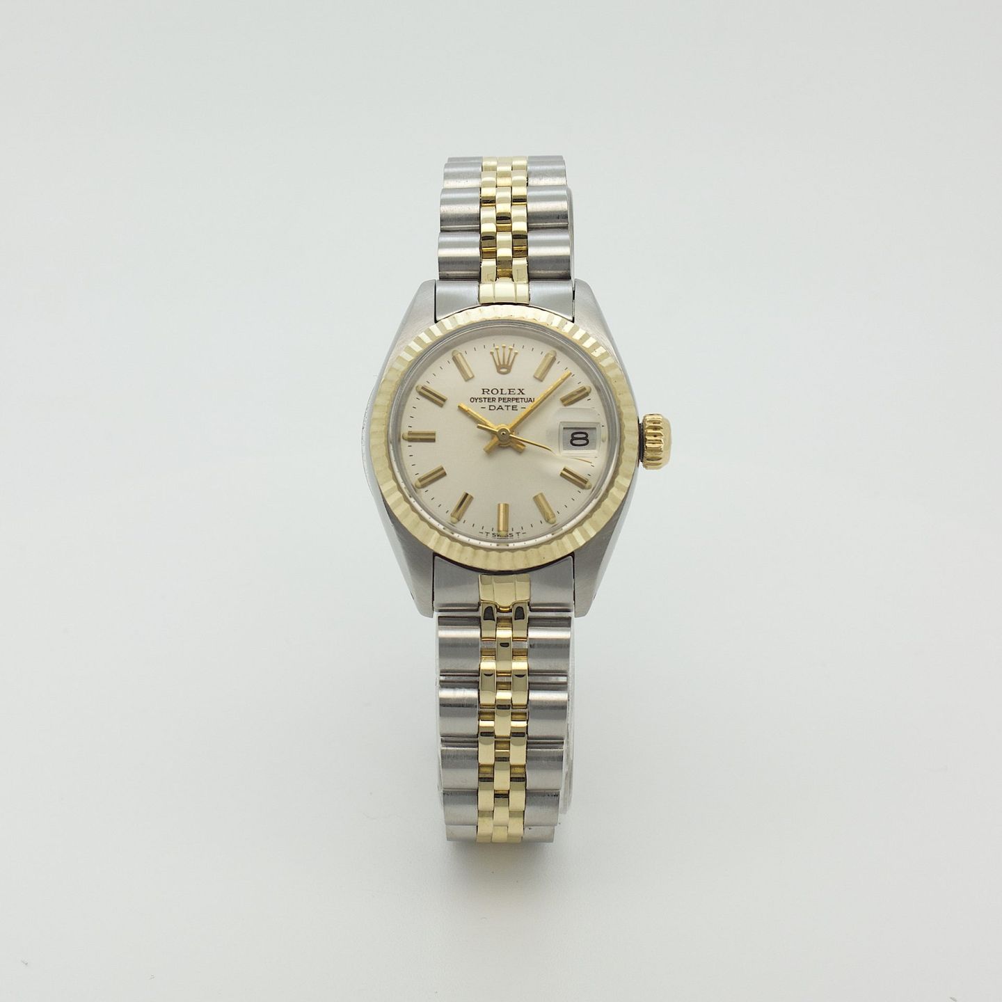 Rolex Lady-Datejust 6917 (Unknown (random serial)) - Beige dial 26 mm Gold/Steel case (2/8)