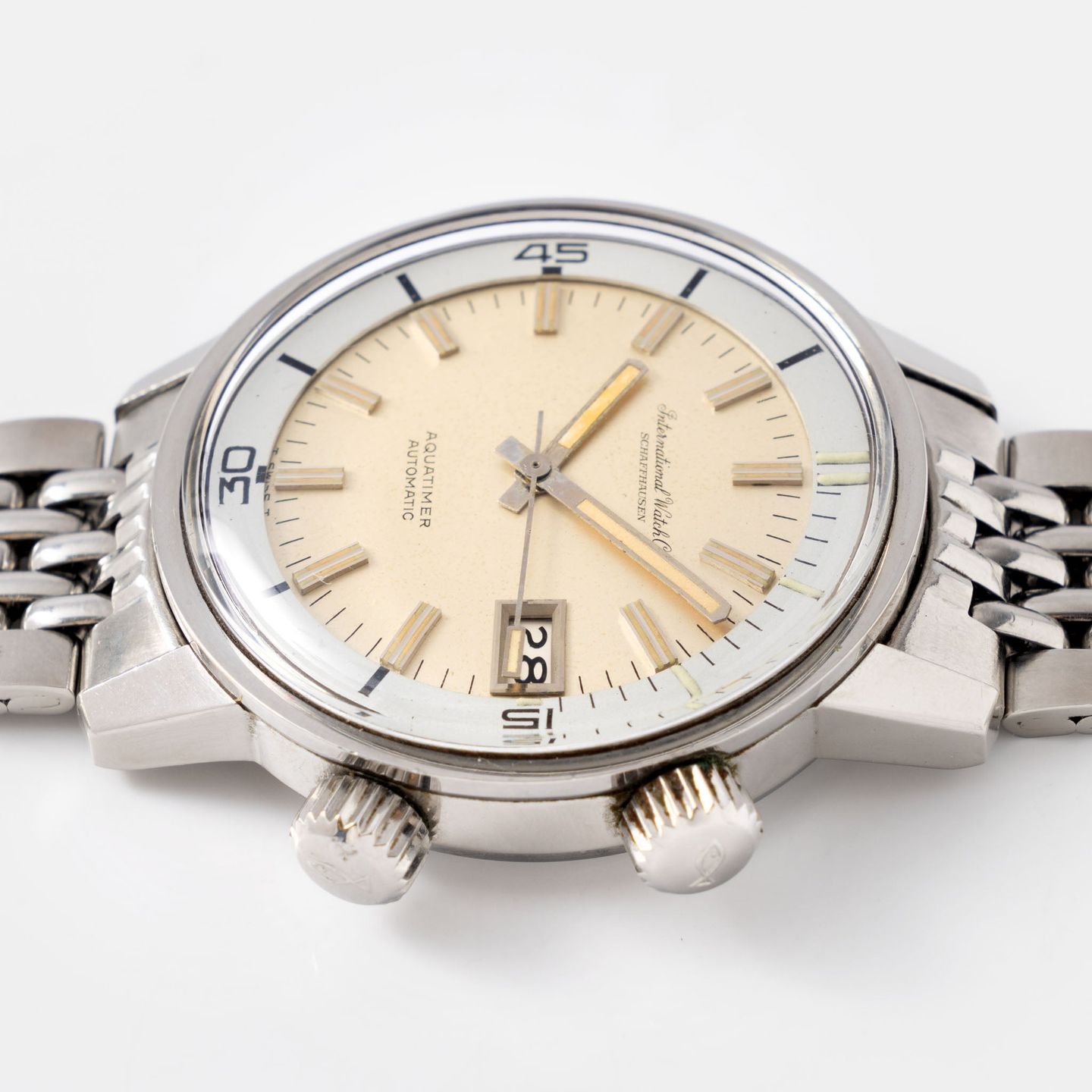 IWC Aquatimer 812 (1960) - Geel wijzerplaat 37mm Staal (1/5)