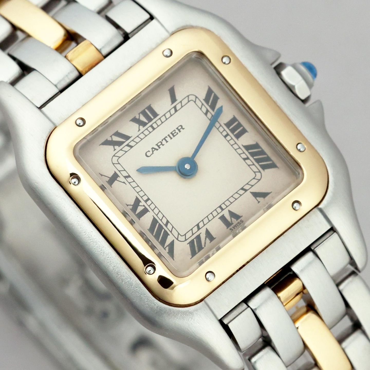 Cartier Panthère 6692 (1992) - White dial 22 mm Gold/Steel case (3/8)