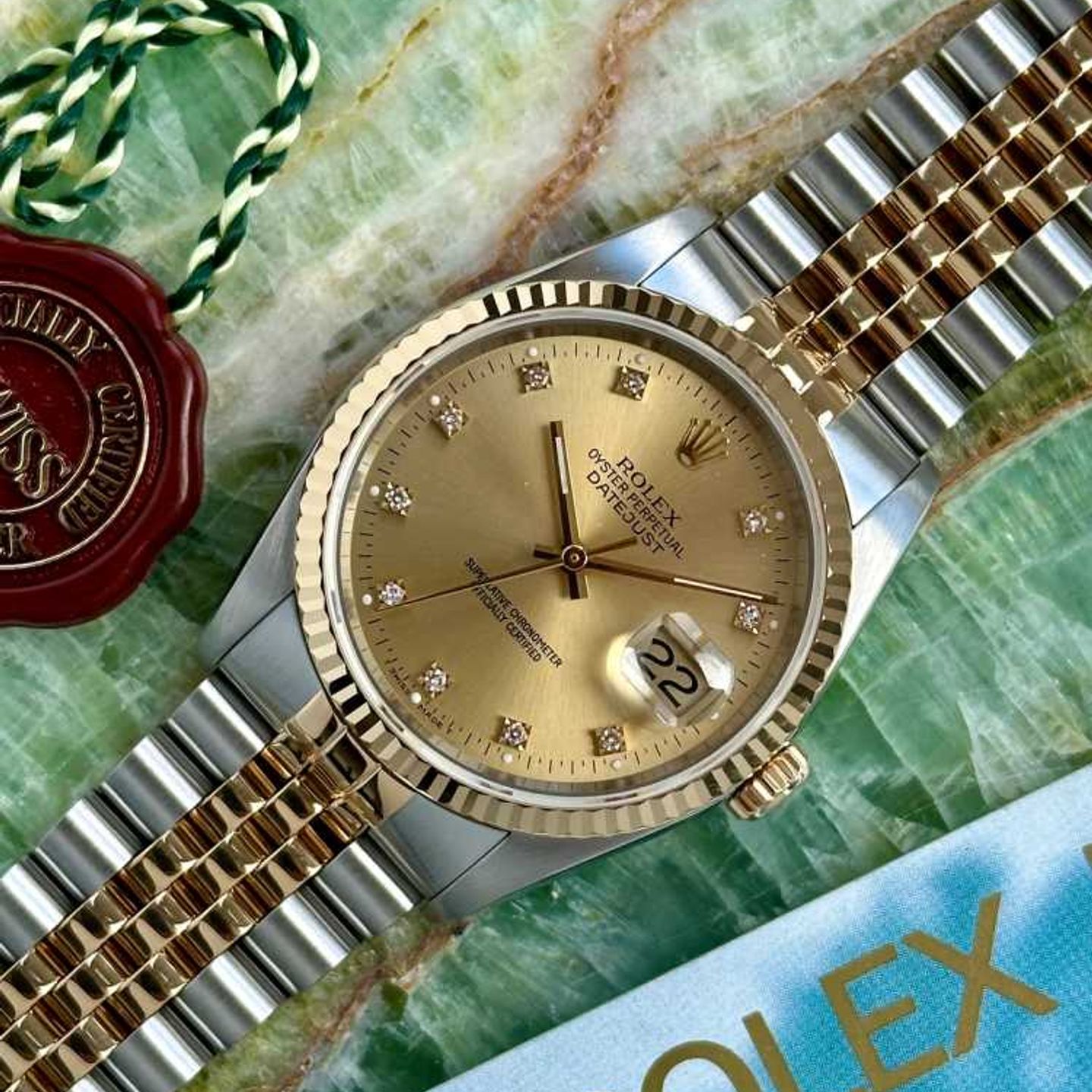 Rolex Datejust 36 16233 (1988) - Goud wijzerplaat 36mm Goud/Staal (6/8)