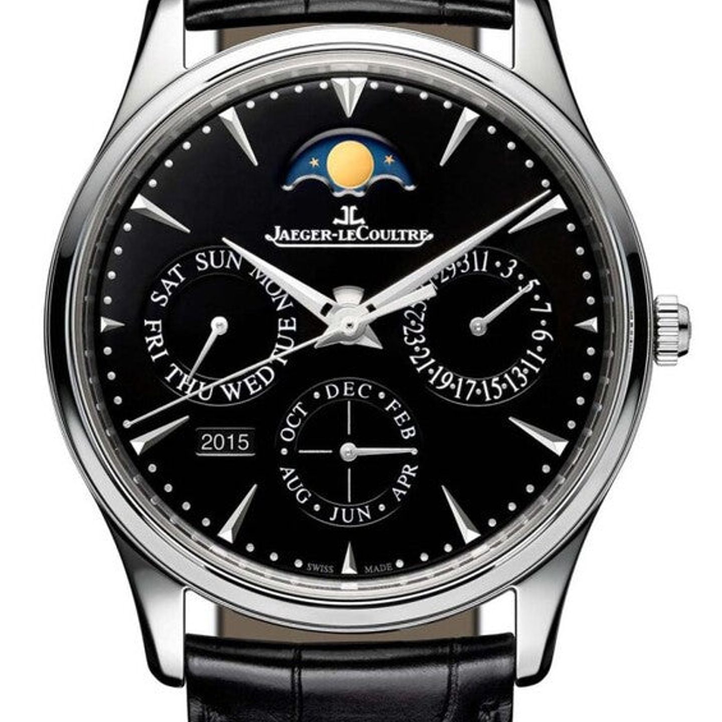 Jaeger-LeCoultre Master Ultra Thin Perpetual Q1308470 (2026) - Zwart wijzerplaat 39mm Staal (1/1)