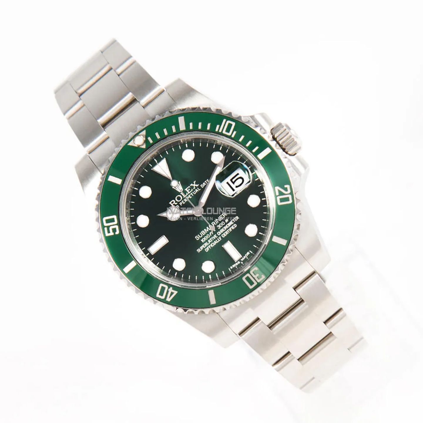 Rolex Submariner Date 116610LV (2010) - Green dial 40 mm Steel case (2/8)