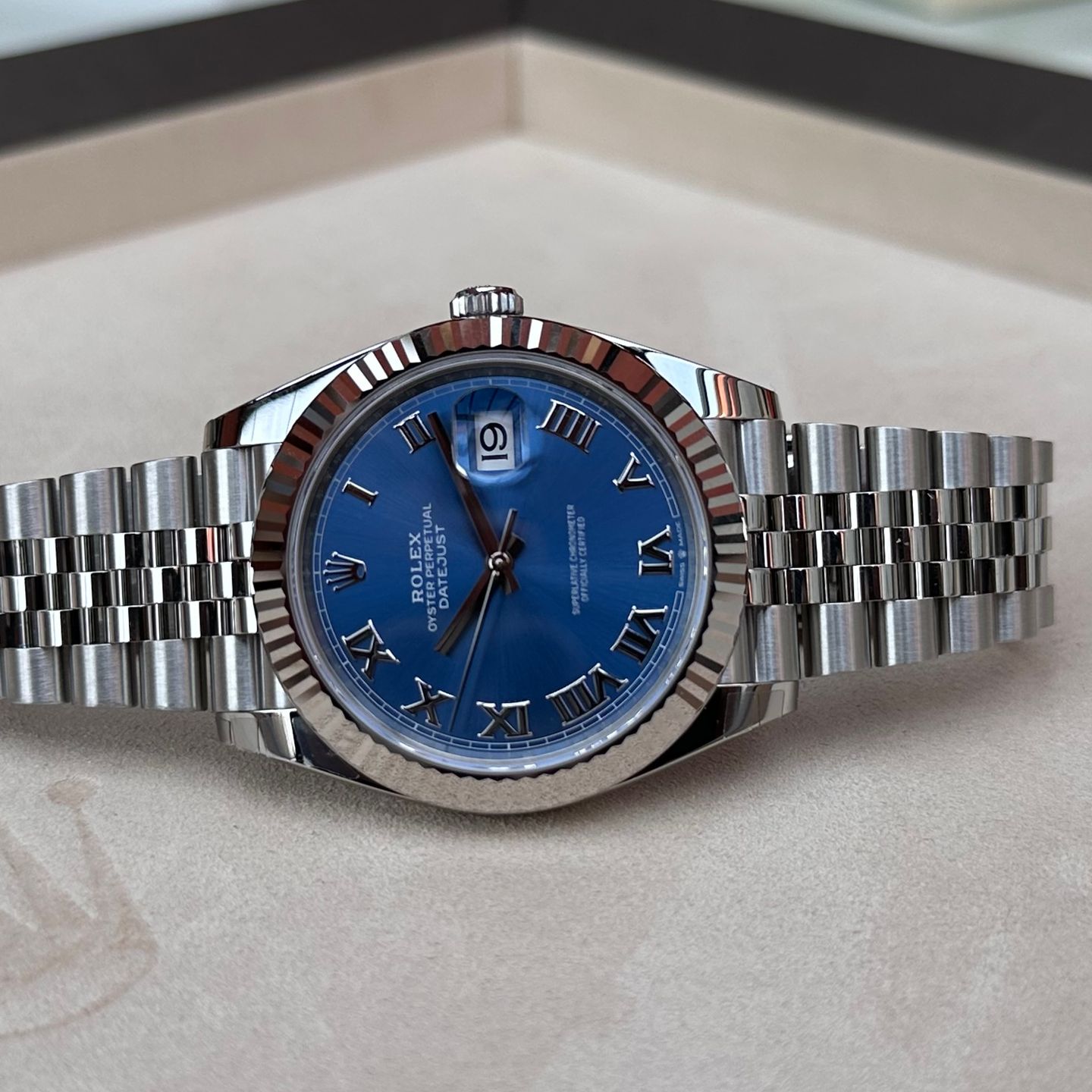 Rolex Datejust 41 126334 (2023) - Blue dial 41 mm Steel case (7/8)