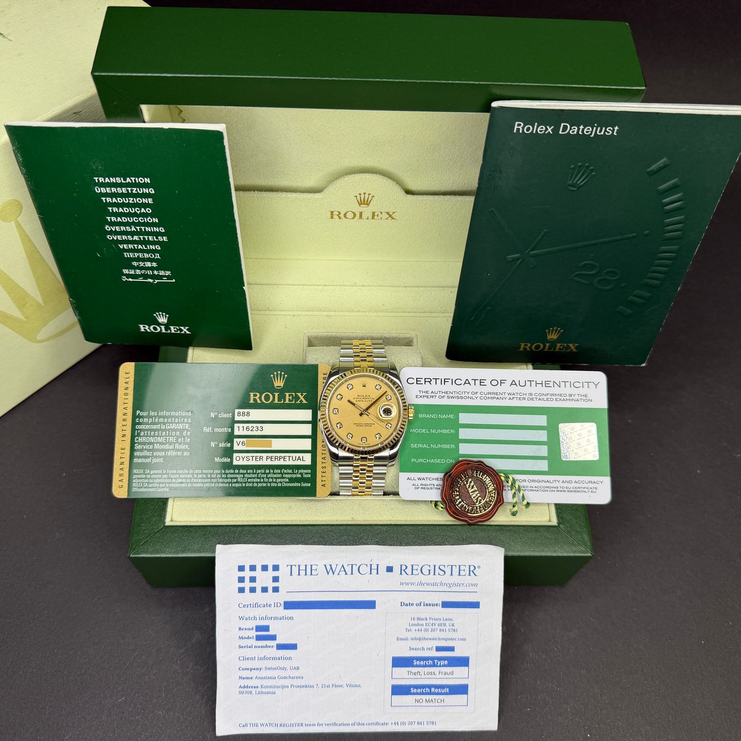 Rolex Datejust 36 116233 (2009) - 36mm Goud/Staal (3/8)