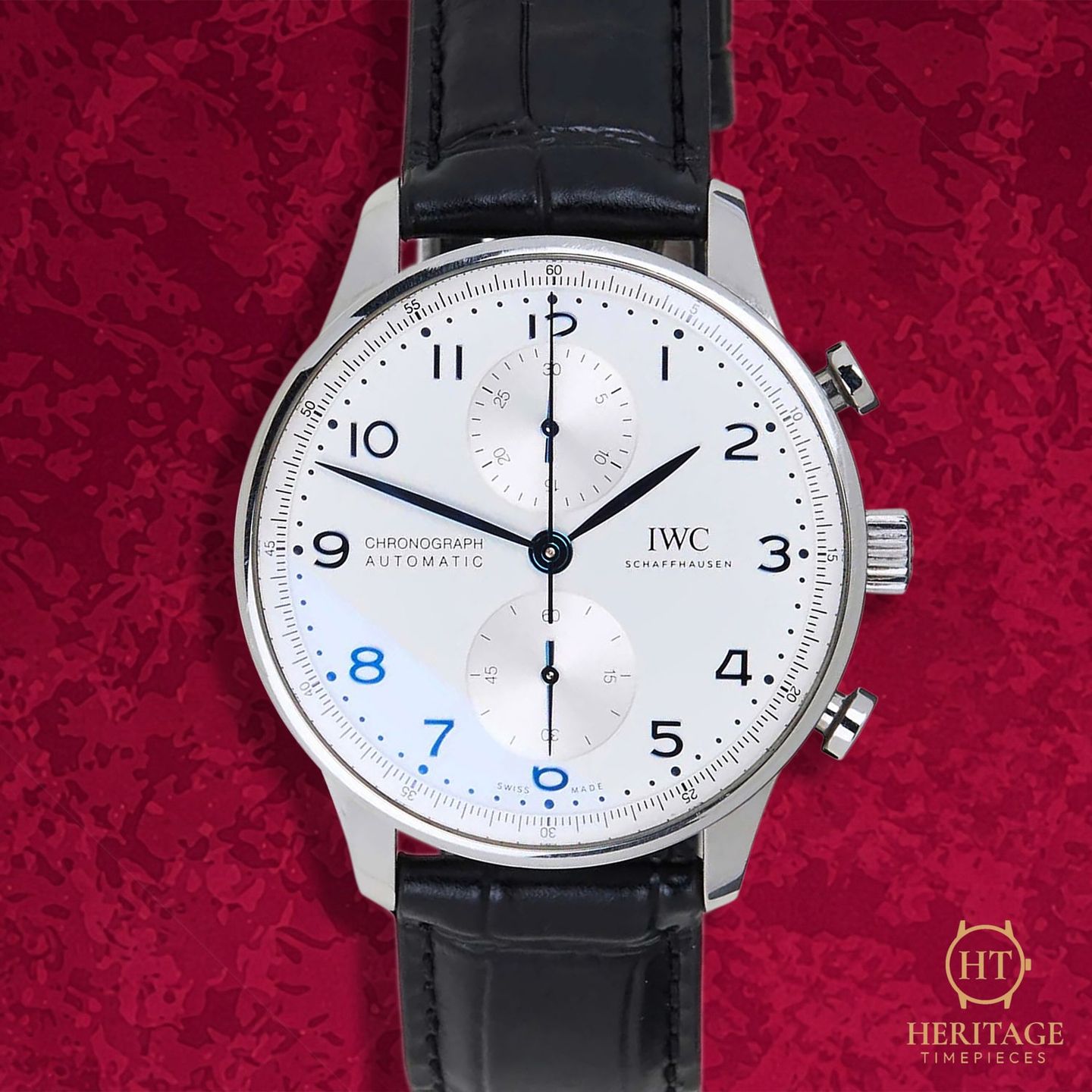 IWC Portuguese Chronograph IW371605 (2020) - Silver dial 41 mm Steel case (1/8)