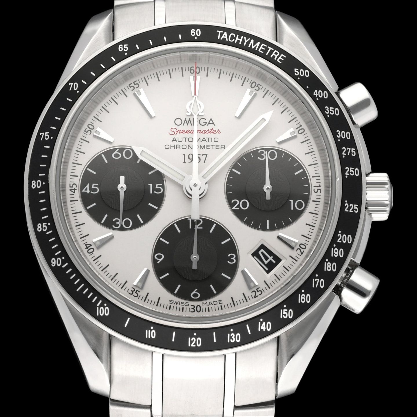 Omega Speedmaster Date 323.30.40.40.02.001 (2009) - Zilver wijzerplaat 40mm Staal (1/8)