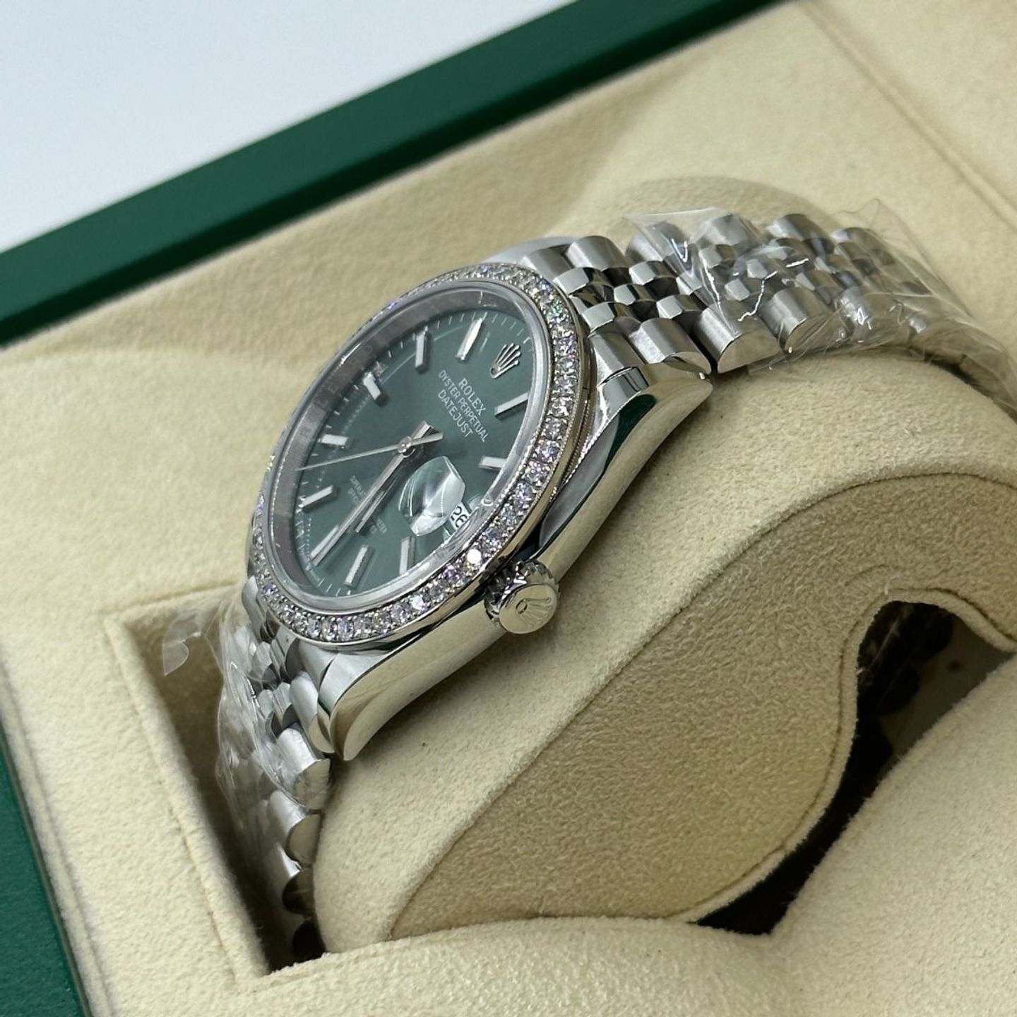 Rolex Datejust 36 126284RBR (2024) - Groen wijzerplaat 36mm Staal (6/8)