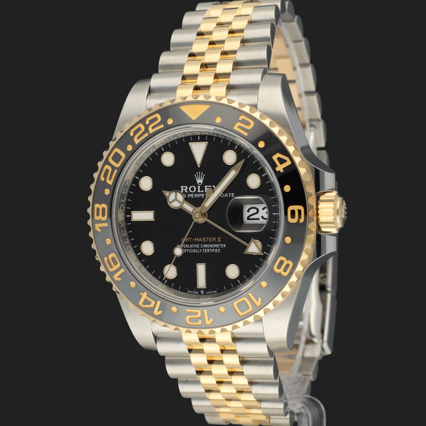 Rolex GMT-Master II 126713GRNR (2023) - Black dial 40 mm Gold/Steel case (1/8)