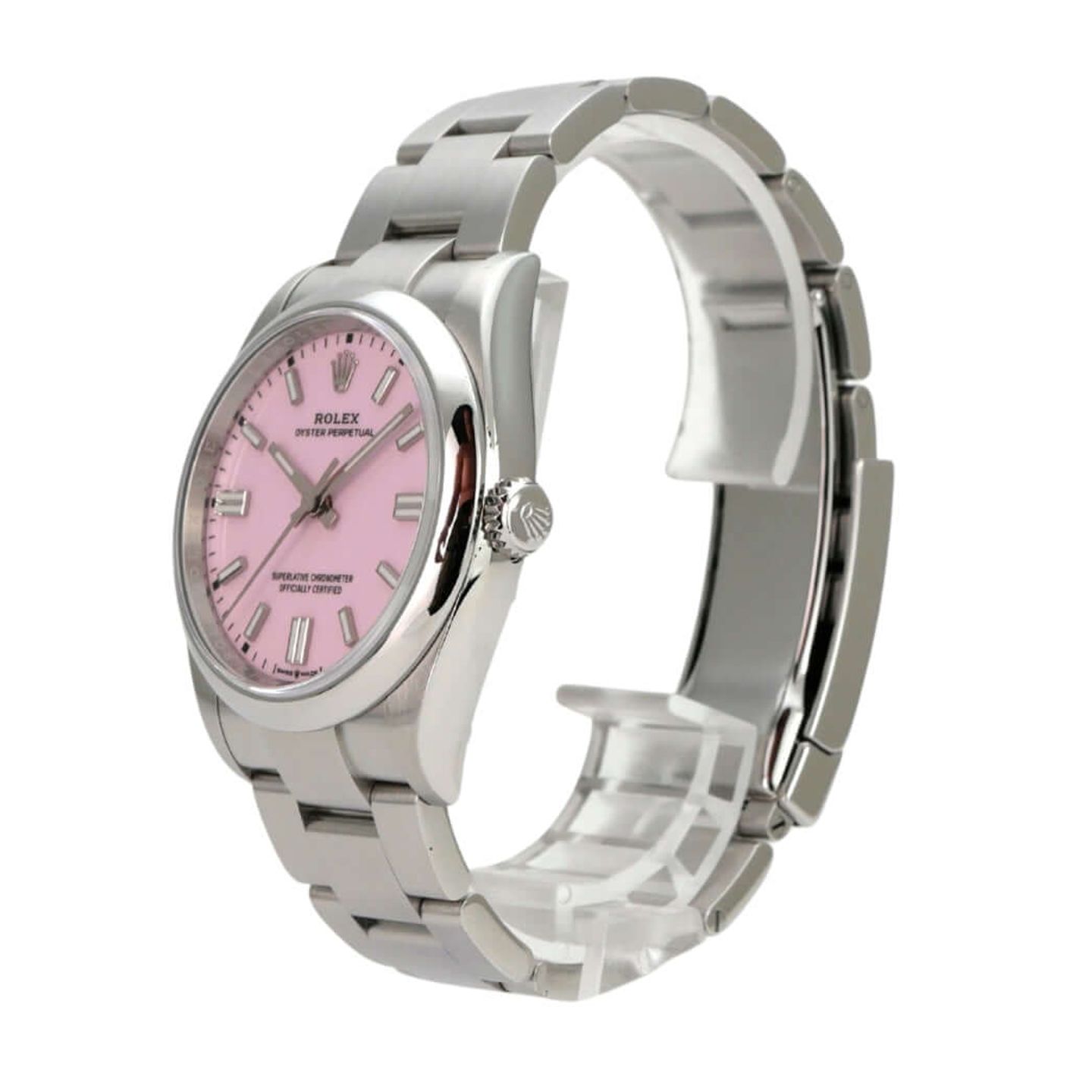 Rolex Oyster Perpetual 36 126000 (2023) - Roze wijzerplaat 36mm Staal (3/8)
