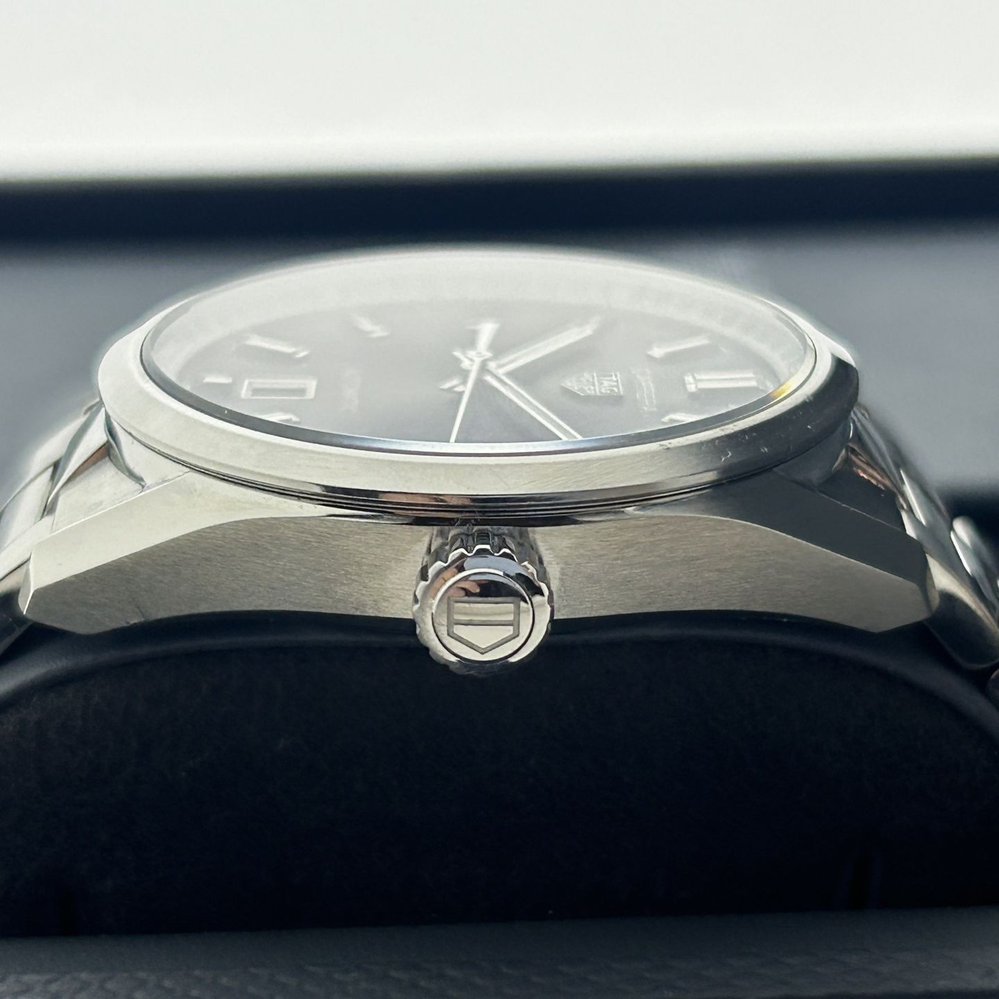 TAG Heuer Carrera Calibre 5 WBN2110.BA0639 (Unknown (random serial)) - Black dial 39 mm Steel case (3/8)