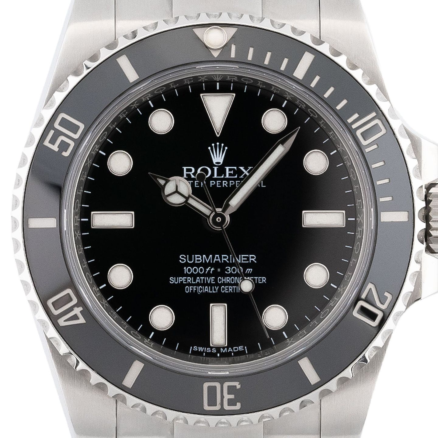 Rolex Submariner No Date 114060 (2017) - Zwart wijzerplaat 40mm Staal (2/5)