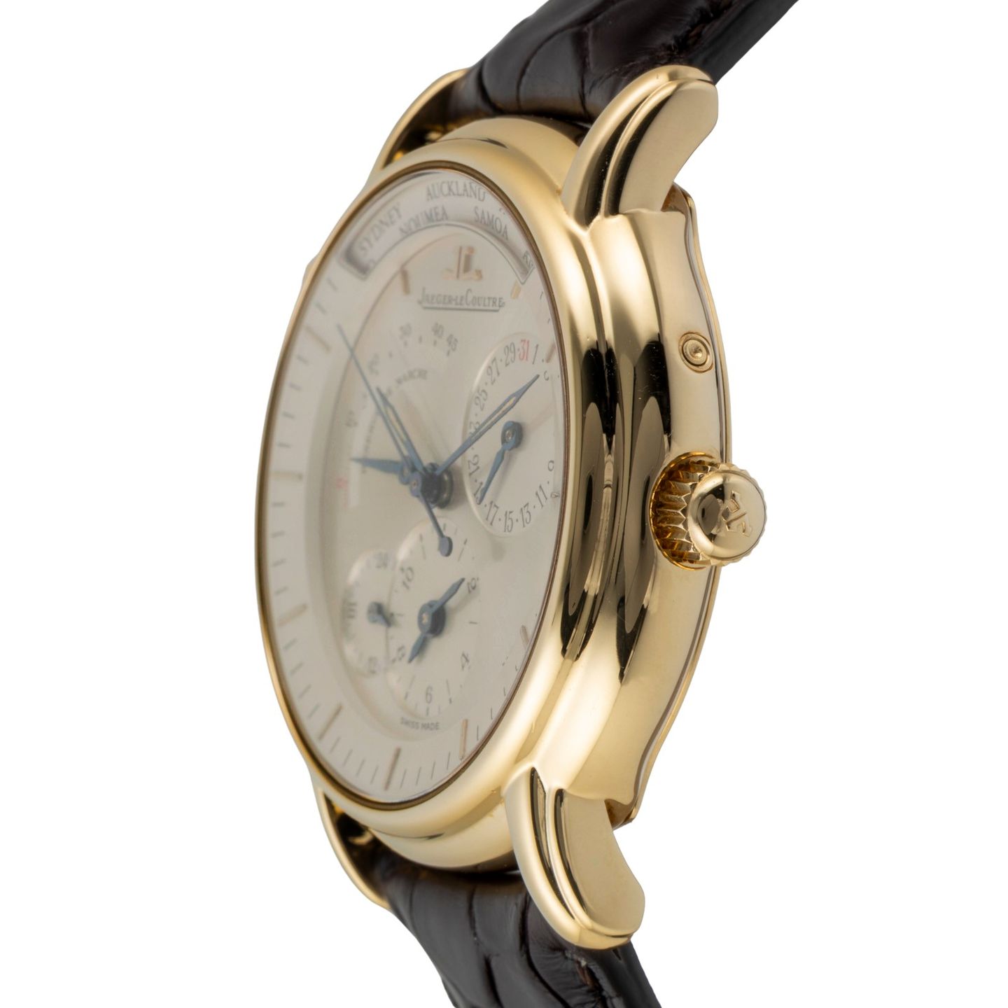 Jaeger-LeCoultre Master Geographic QA169102 (1992) - Zilver wijzerplaat 38mm Geelgoud (6/8)