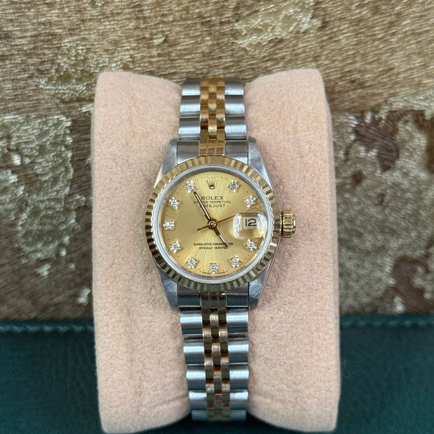 Rolex Lady-Datejust 69173 (1987) - Champagne dial 26 mm Gold/Steel case (7/8)