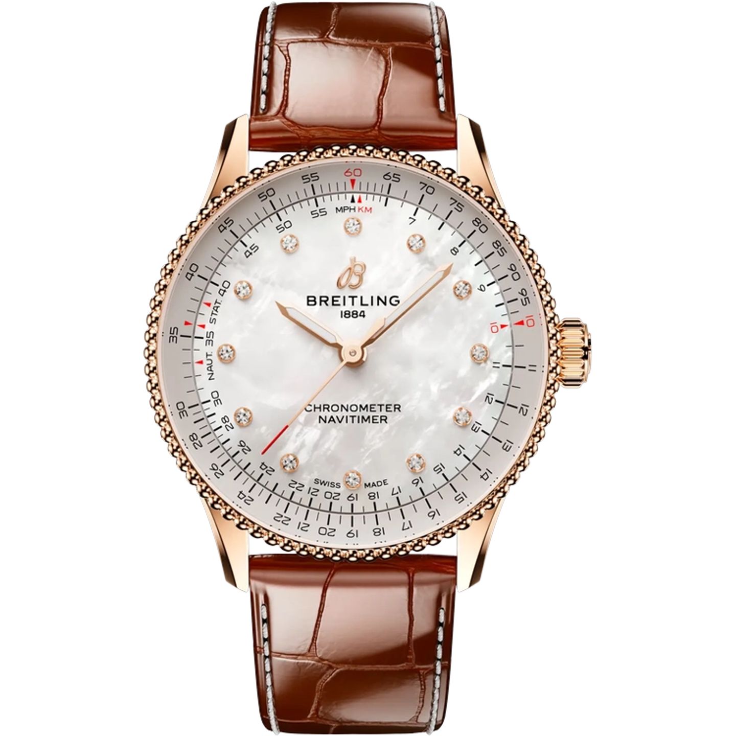 Breitling Navitimer R17327211A1P1 (2023) - Pearl dial 36 mm Rose Gold case (1/1)
