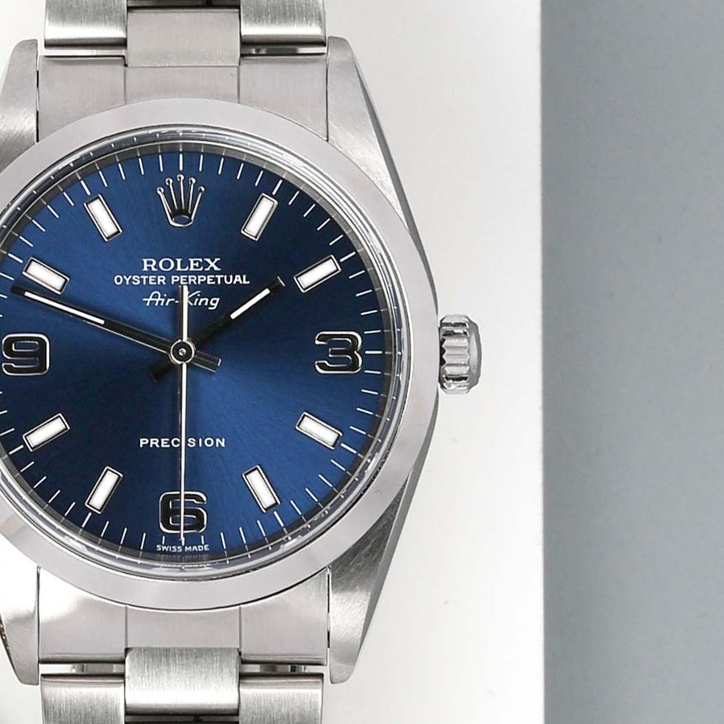Rolex Air-King 14000M (Unknown (random serial)) - Blue dial 34 mm Steel case (5/7)