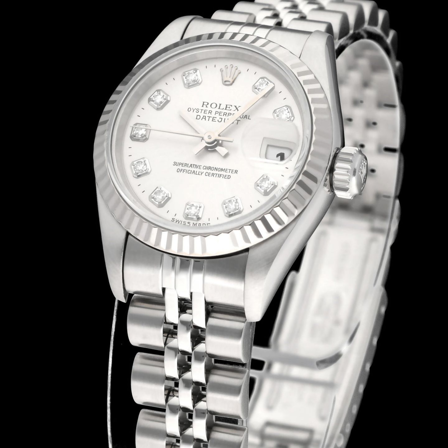 Rolex Lady-Datejust 69174 (1997) - Silver dial 26 mm Steel case (7/8)