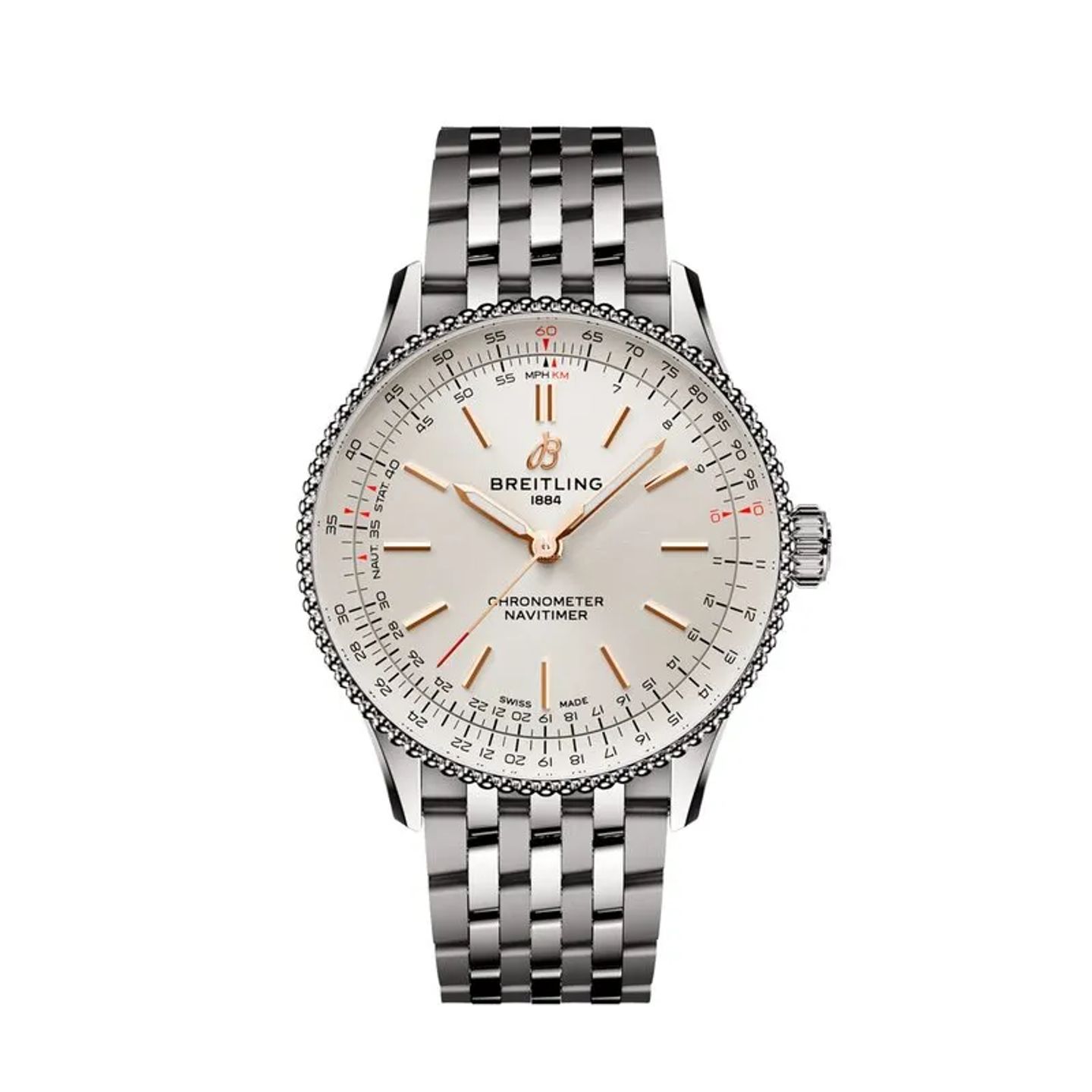 Breitling Navitimer A17327211G1A1 (2026) - Silver dial 36 mm Steel case (1/5)
