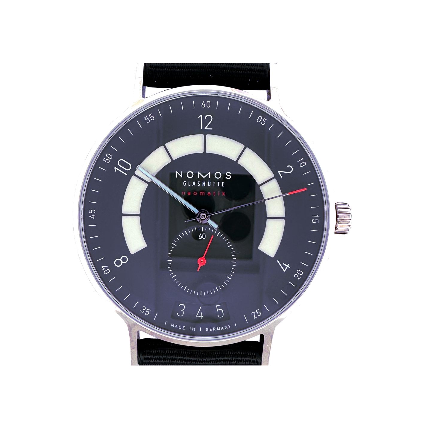 NOMOS Autobahn 1302 (2024) - Blauw wijzerplaat 41mm Staal (1/8)