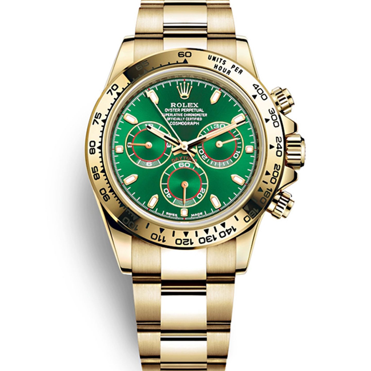Rolex Daytona 116508 (2020) - Green dial 40 mm Yellow Gold case (1/1)