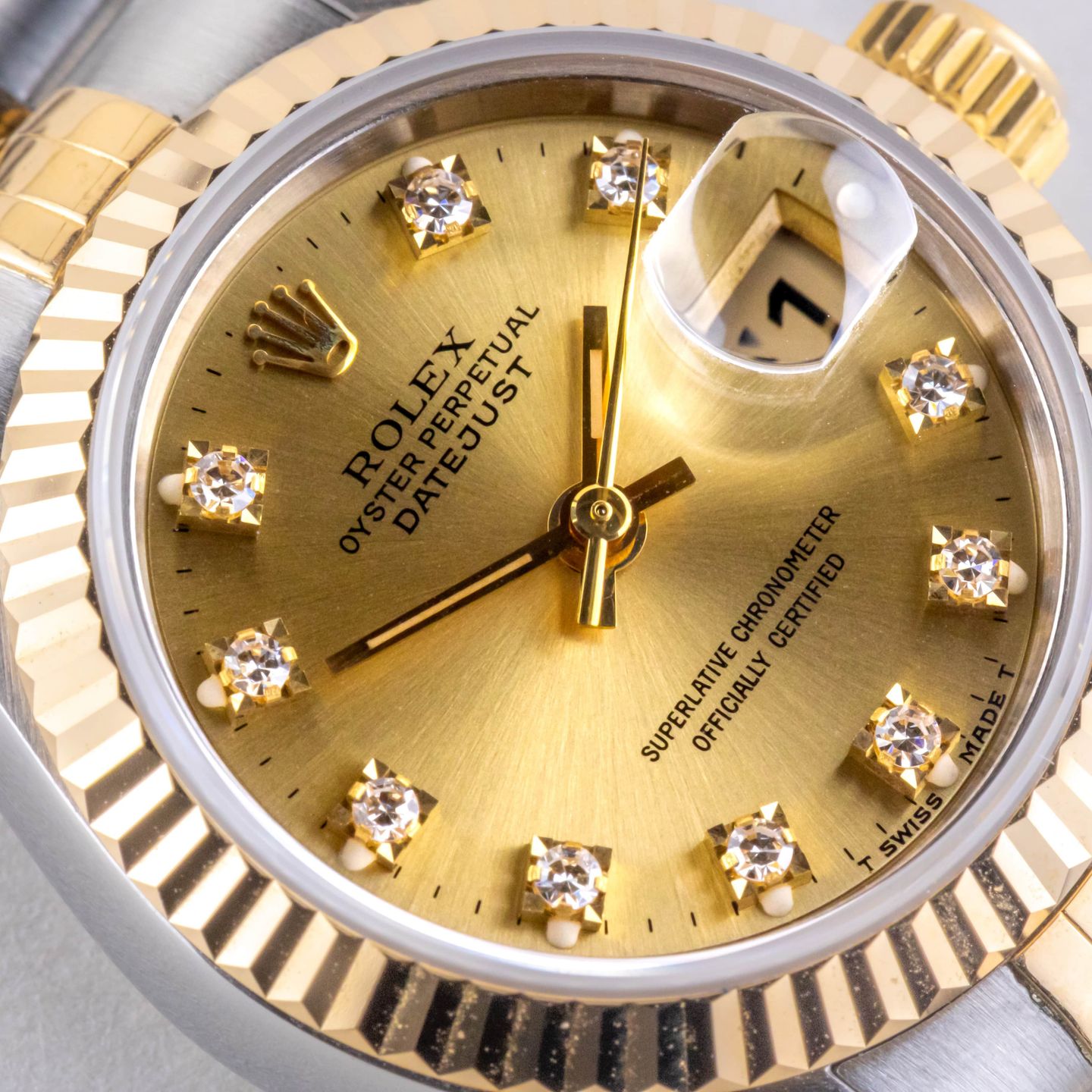 Rolex Lady-Datejust 69173 (1995) - Champagne dial 26 mm Gold/Steel case (2/8)