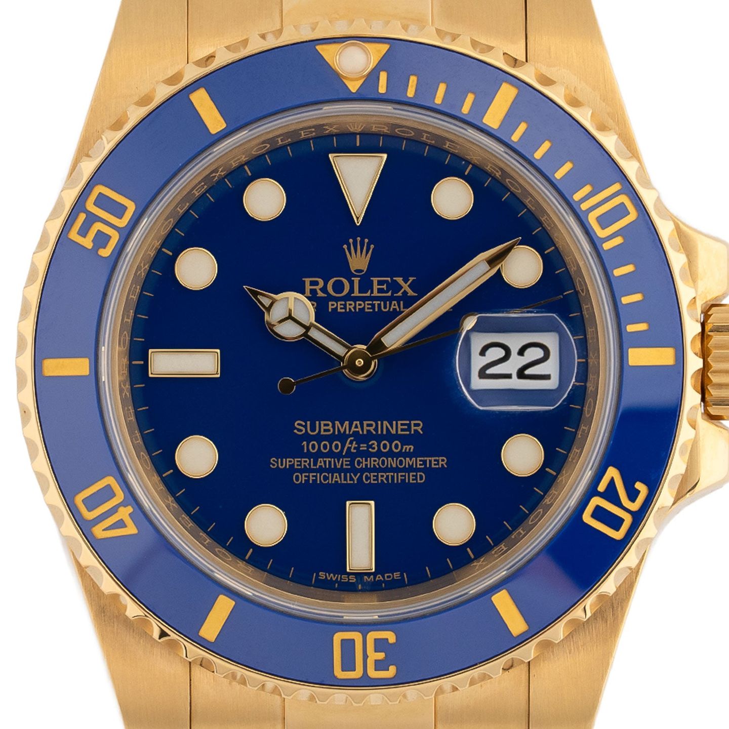 Rolex Submariner Date 116618LB (2019) - 40 mm Yellow Gold case (2/4)