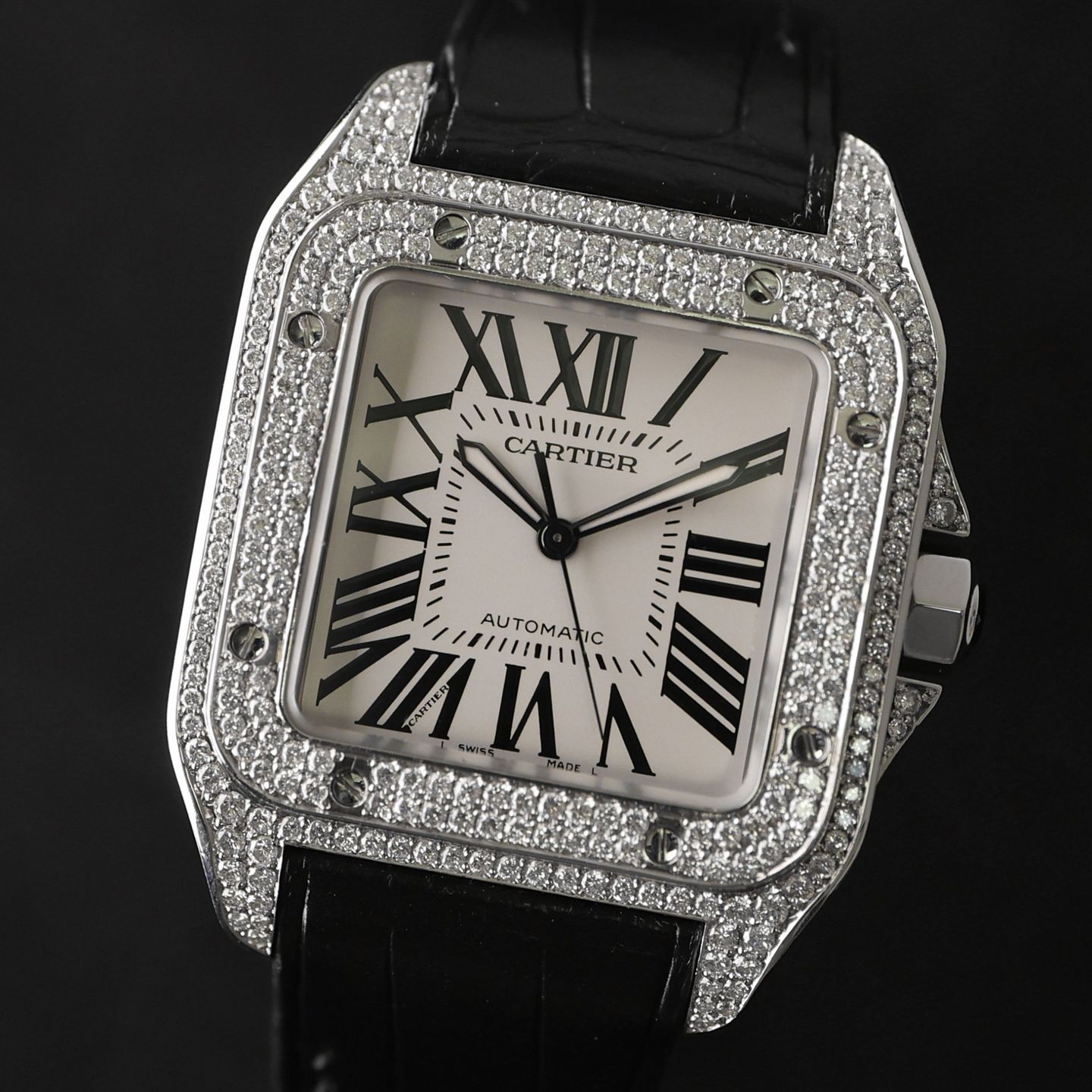Cartier Santos 100 W20073X8 (2006) - Silver dial 41 mm Steel case (5/6)