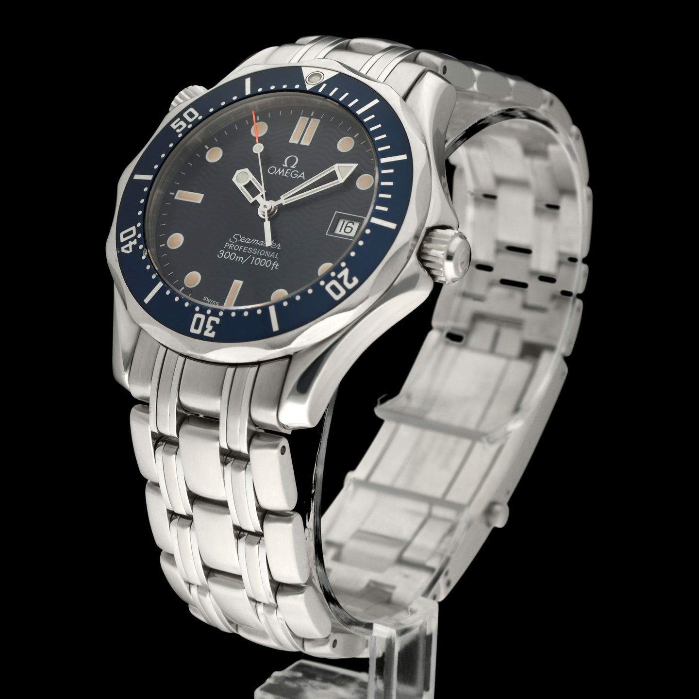 Omega Seamaster Diver 300 M 2561.80.00 (1994) - Blauw wijzerplaat 36mm Staal (5/8)