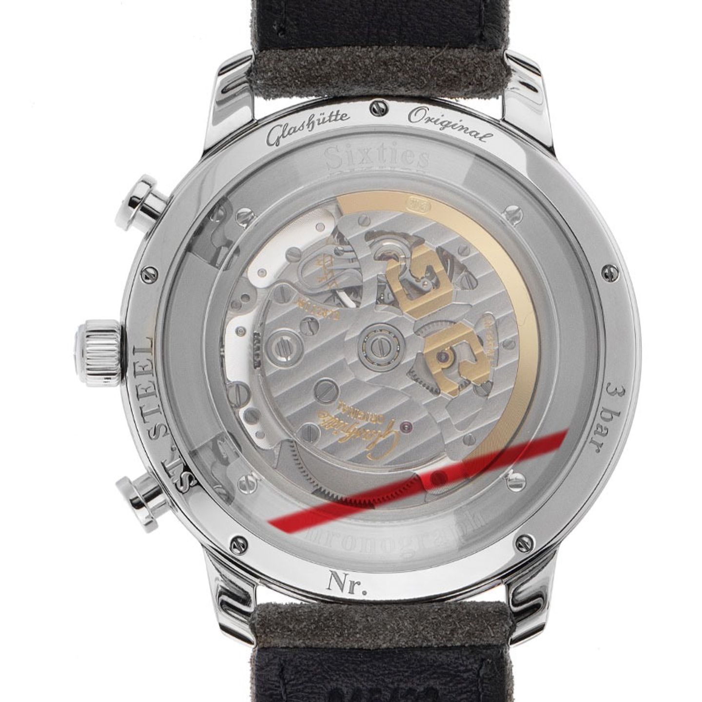 Glashütte Original Sixties Chronograph 1-39-34-05-22-04 (2025) - Green dial 42 mm Steel case (6/7)