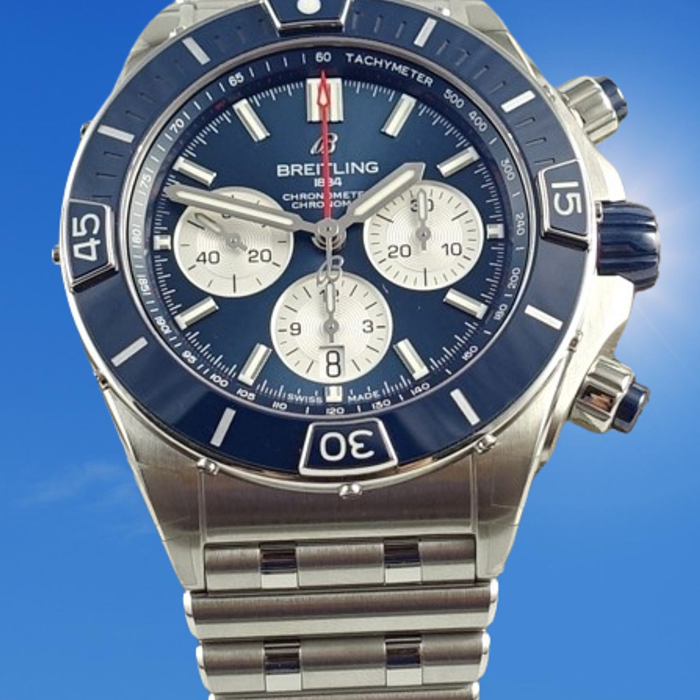 Breitling Chronomat AB0136161C1A1 (2024) - Blauw wijzerplaat 44mm Staal (1/8)