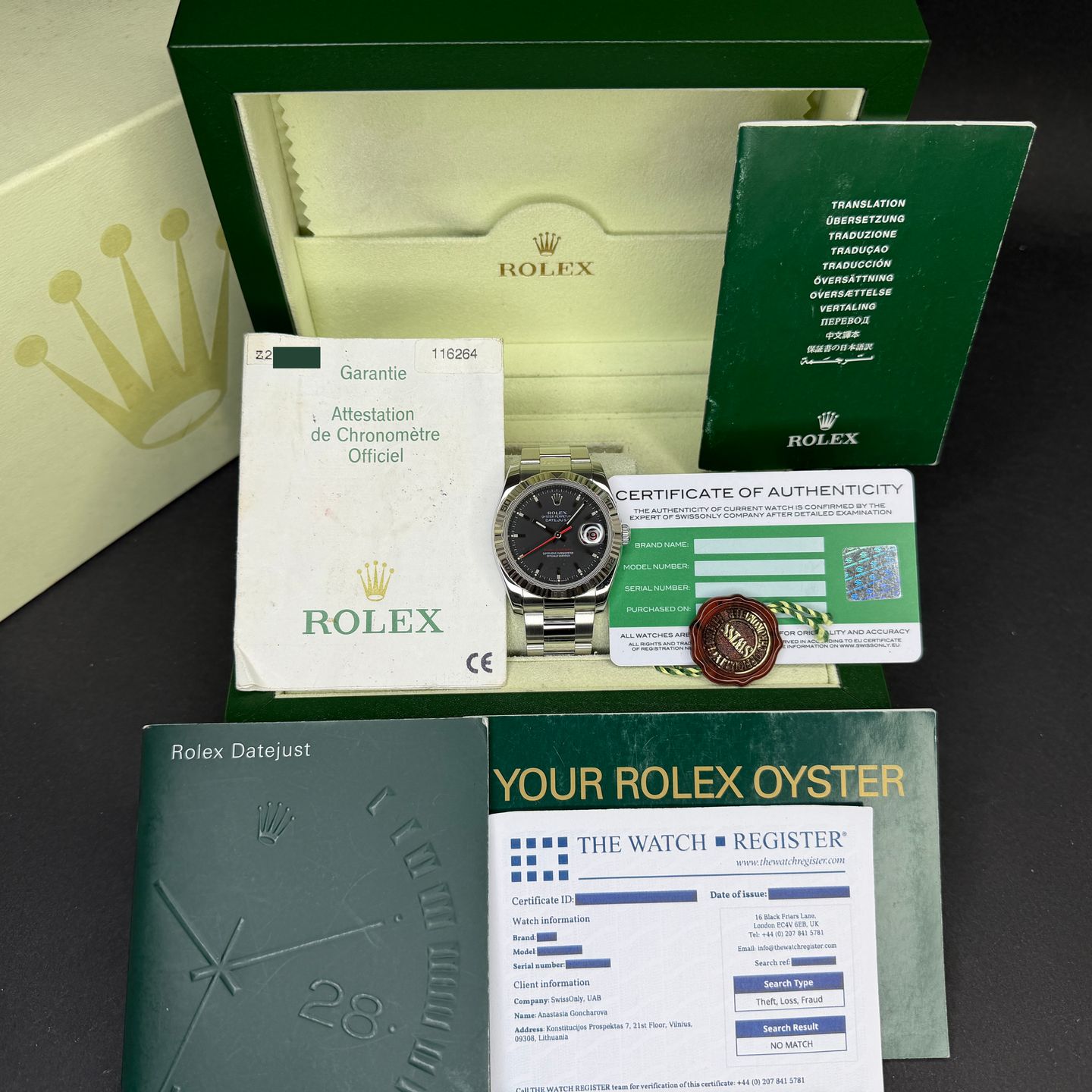 Rolex Datejust Turn-O-Graph 116264 (2007) - 36mm Staal (3/8)
