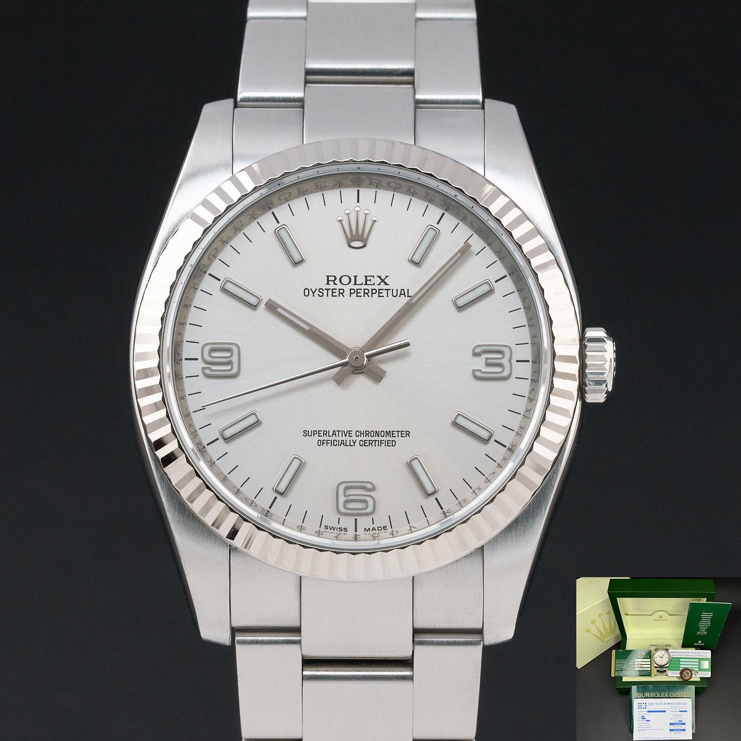 Rolex Oyster Perpetual 36 116034 (2009) - Silver dial 36 mm Steel case (1/7)