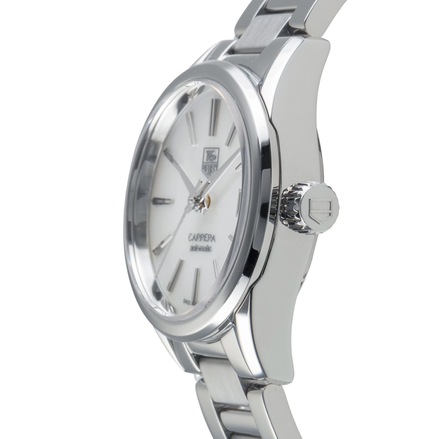 TAG Heuer Carrera Lady WAR2411.BA0776 (Unknown (random serial)) - White dial 28 mm Steel case (6/8)