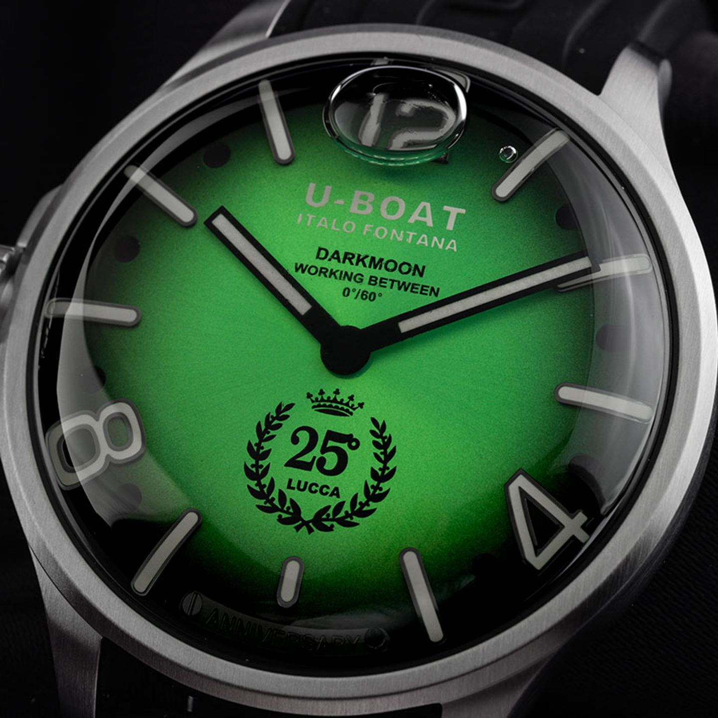 U-Boat Darkmoon 2031 (Onbekend (willekeurig serienummer)) - Groen wijzerplaat 47mm Staal (3/7)