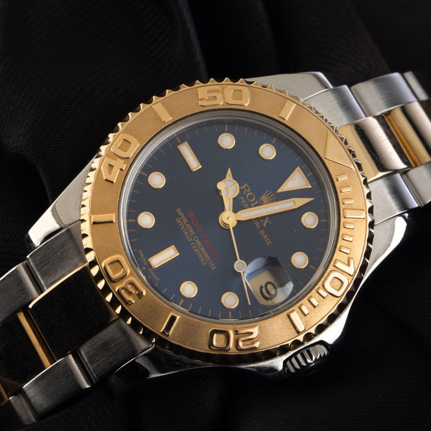 Rolex Yacht-Master 168623 (2000) - Blue dial 35 mm Gold/Steel case (3/8)