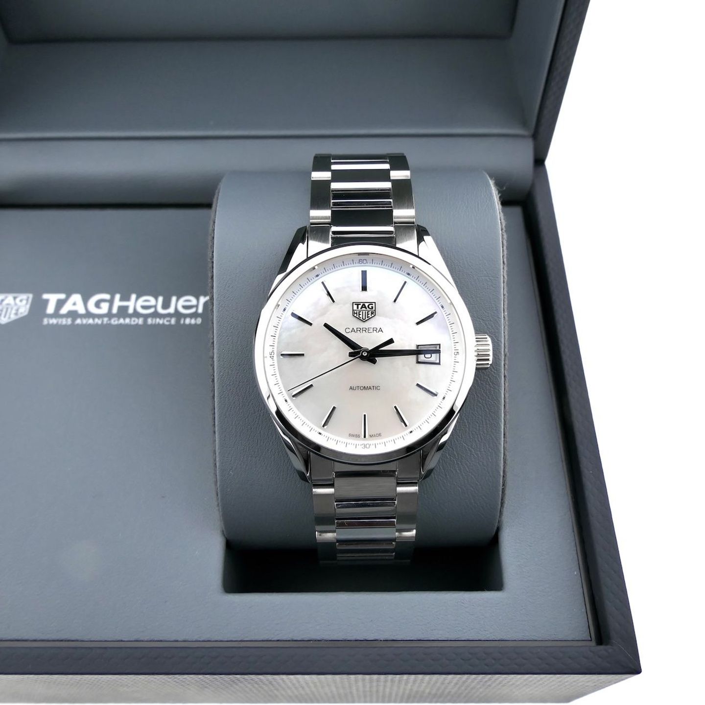 TAG Heuer Carrera Lady WBK2311.FC8258 (2024) - White dial 36 mm Steel case (7/8)