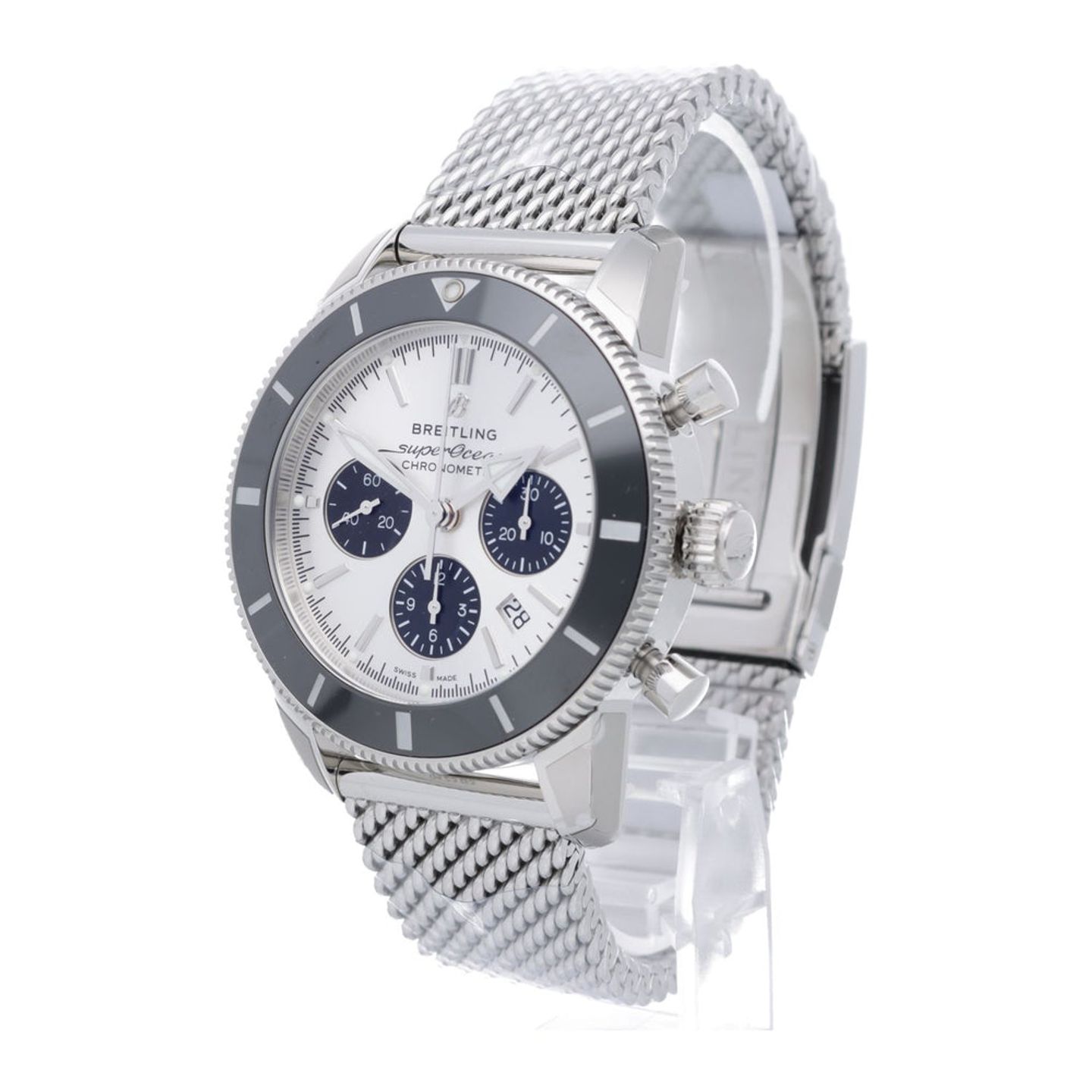 Breitling Superocean Heritage II Chronograph AB0162121G1A1 (2024) - Silver dial 44 mm Steel case (2/7)