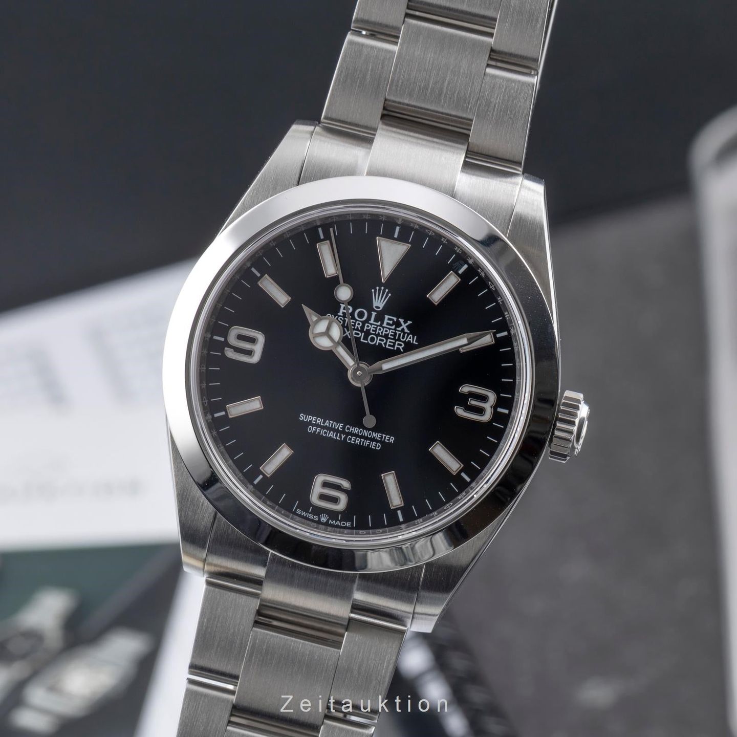Rolex Explorer 224270 (Unknown (random serial)) - Black dial 40 mm Steel case (1/8)