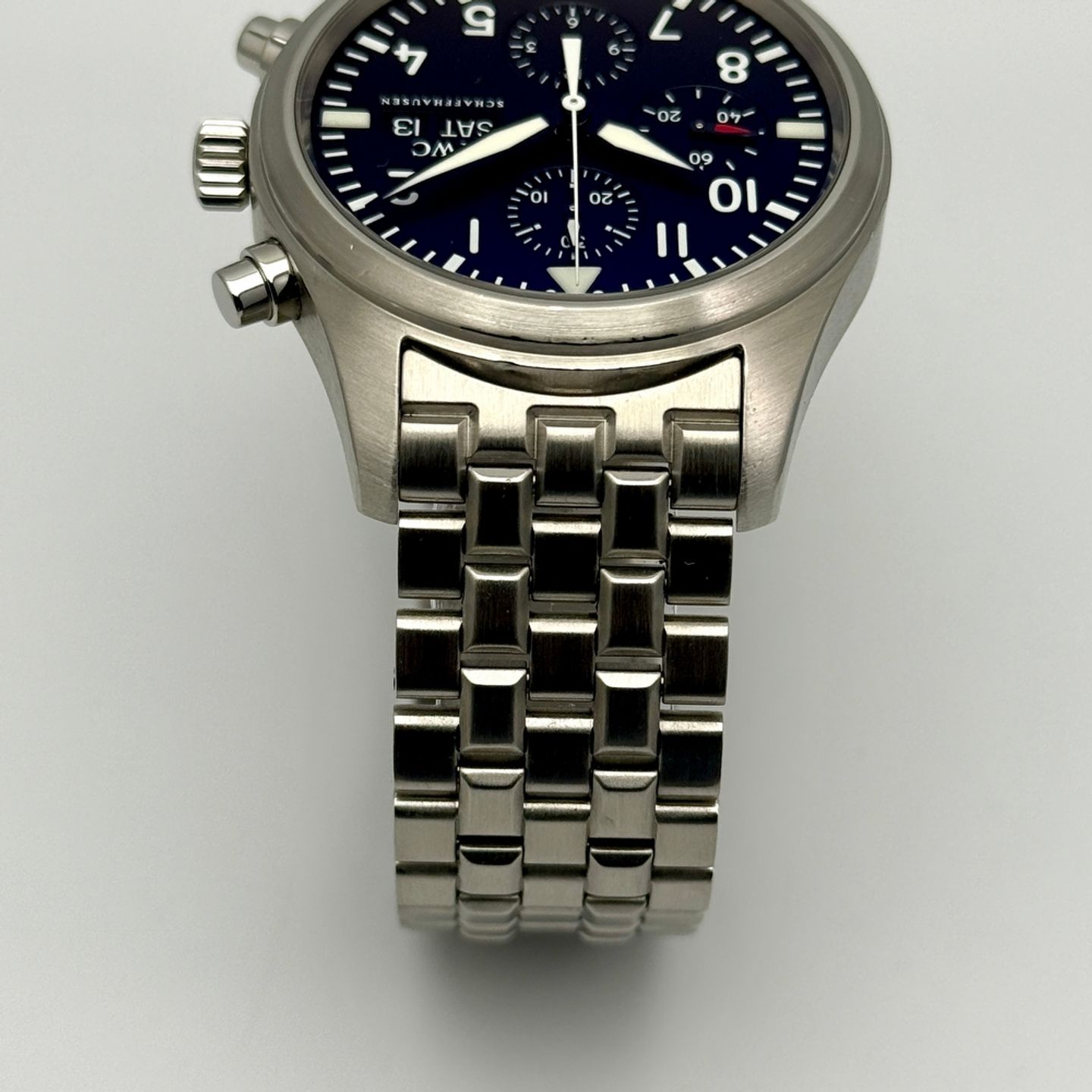 IWC Pilot Chronograph IW371701 (2006) - Black dial 42 mm Steel case (7/8)
