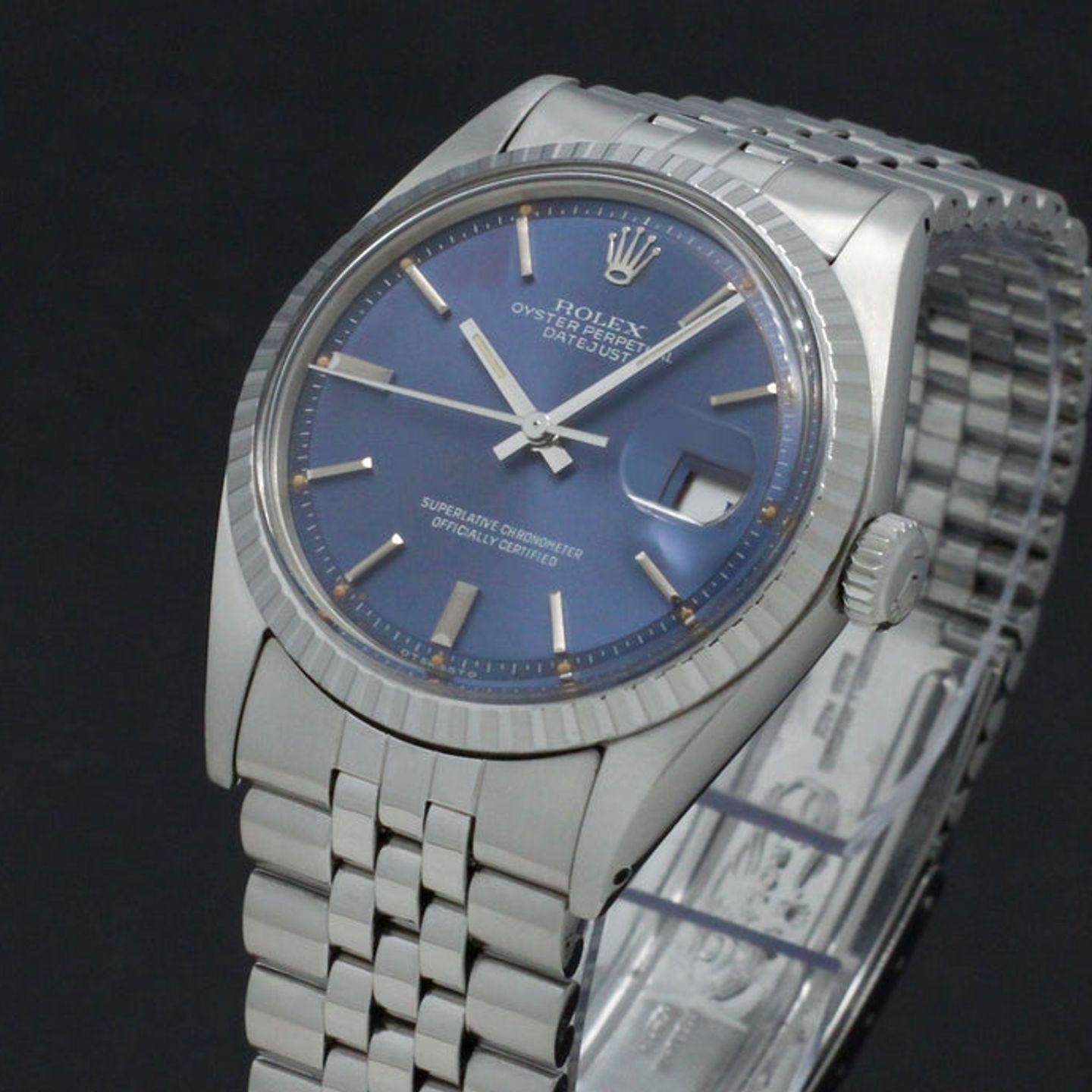 Rolex Datejust 1603 (1973) - Blauw wijzerplaat 36mm Staal (7/7)