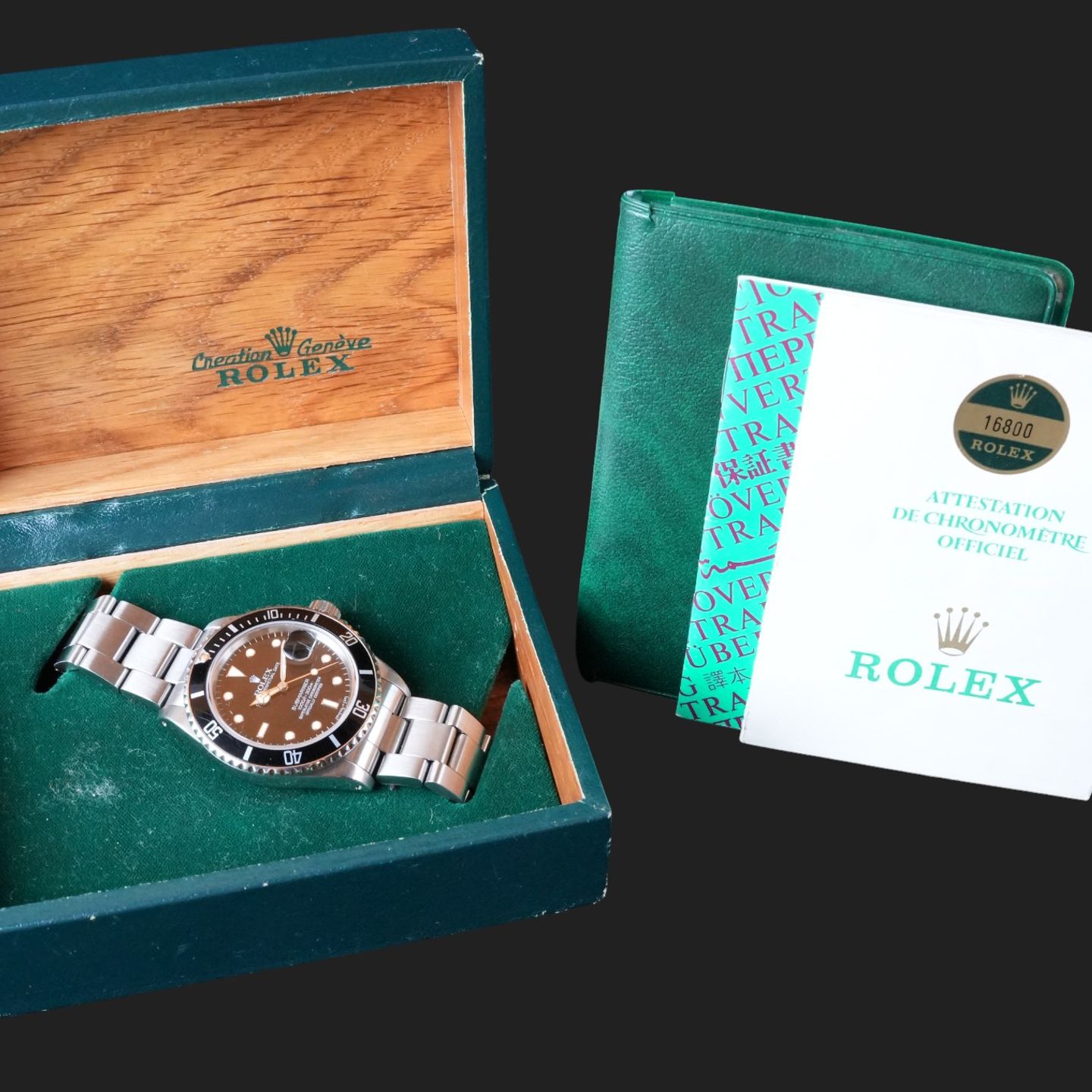 Rolex Submariner Date 16800 (1987) - Zwart wijzerplaat 40mm Staal (8/8)
