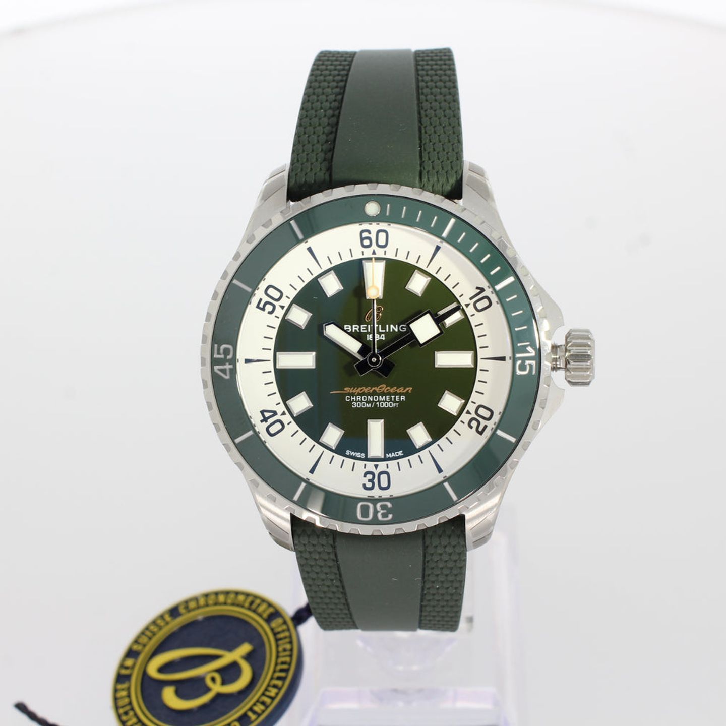Breitling Superocean 44 A17376A31L1S1 (2025) - Green dial 44 mm Steel case (1/4)