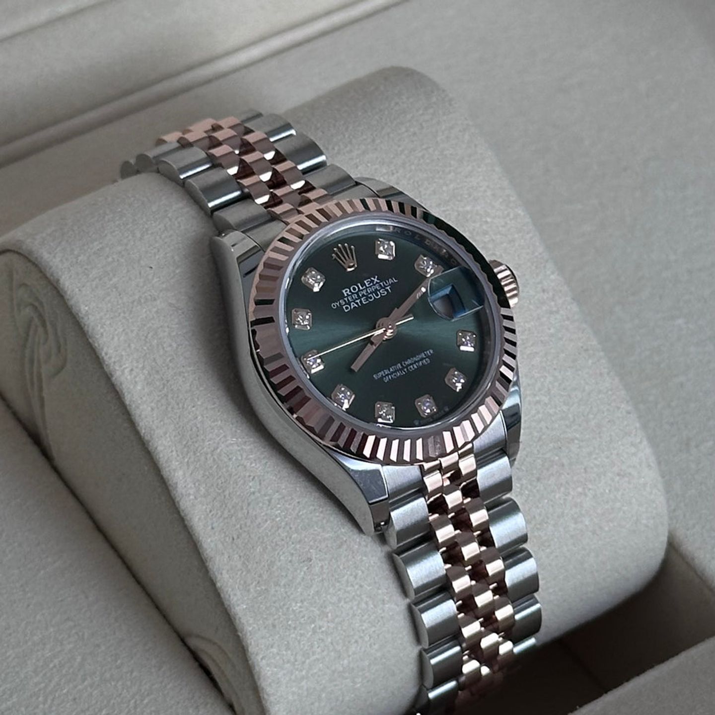 Rolex Lady-Datejust 279171 (2026) - Green dial 28 mm Gold/Steel case (4/6)