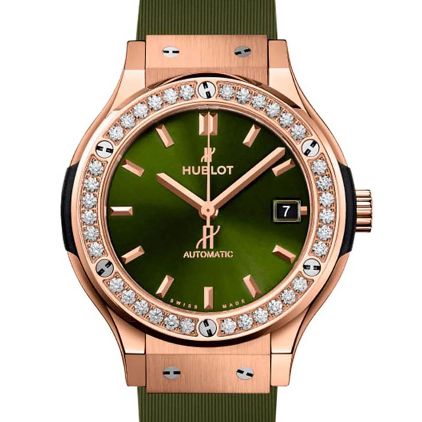 Hublot Classic Fusion 565.OX.8980.RX (2024) - Groen wijzerplaat 38mm Roségoud (1/3)