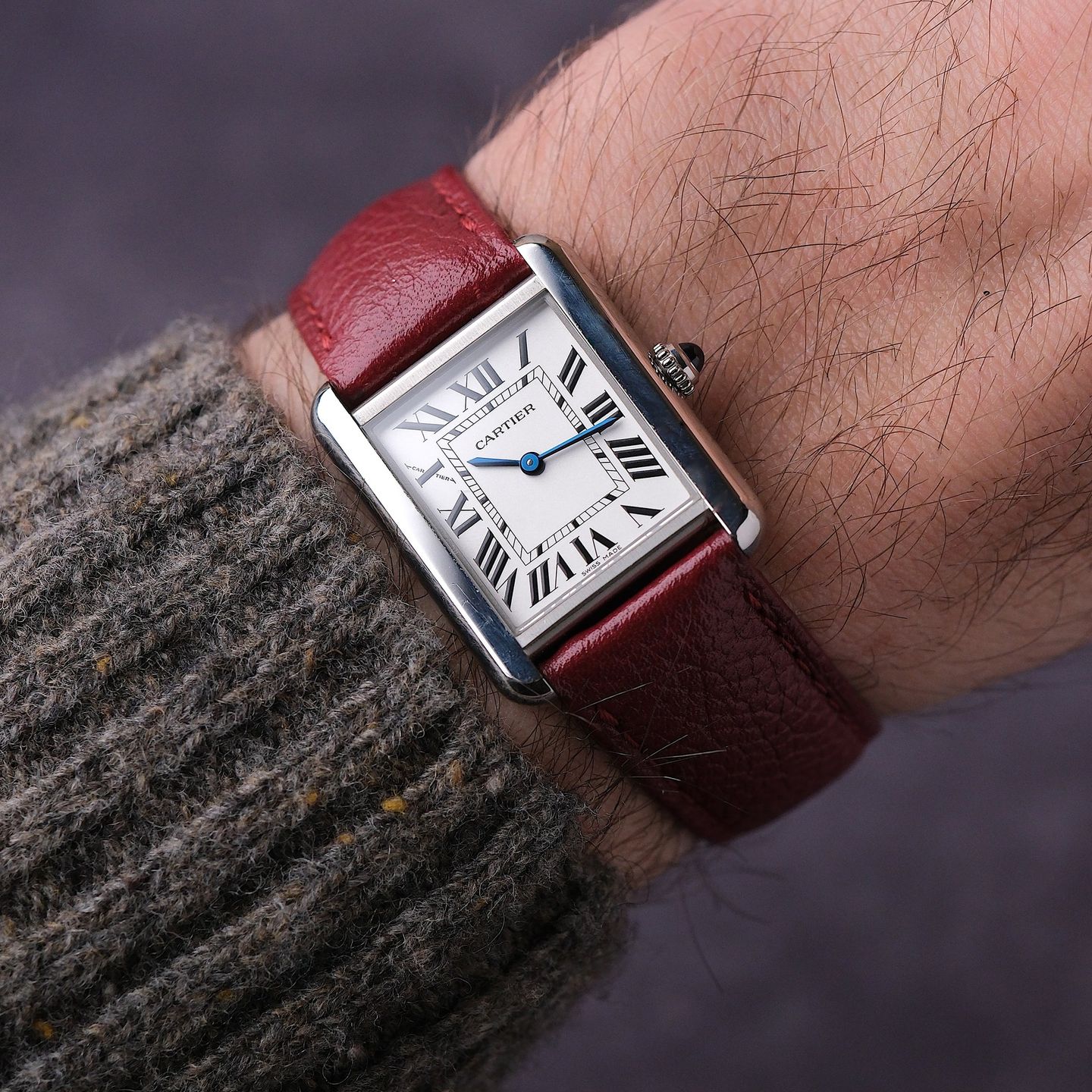 Cartier Tank Solo WSTA0030 (Unknown (random serial)) - White dial 31 mm Steel case (6/6)