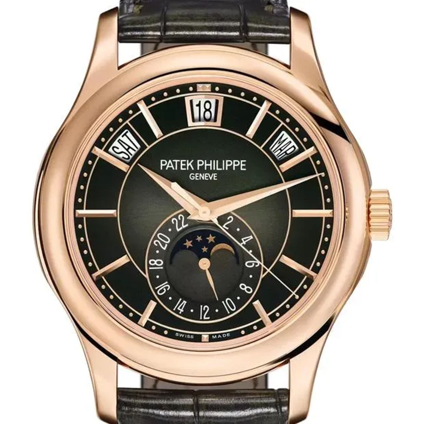 Patek Philippe Annual Calendar 5205R-011 (2025) - Green dial 40 mm Rose Gold case (2/6)